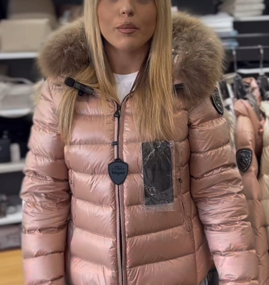 GIUBBINO BLAUER CORTO DONNA ROSA PELLICCIA